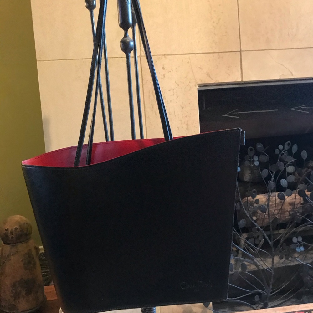 Cleo & Patek Paris Black Leather Purse